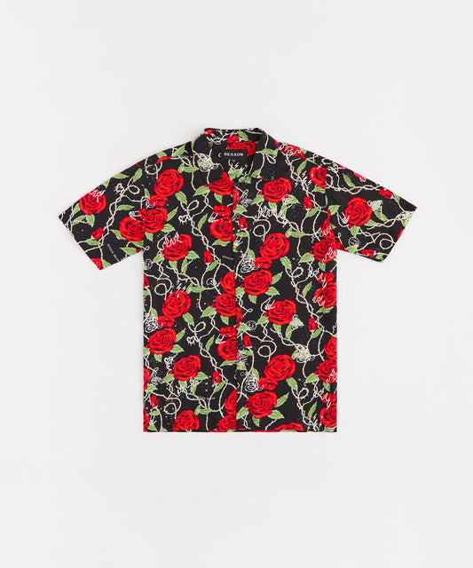 Reason Clothing Latest | Harper Shirt Allover Print Short Sleeve Button Down Shirt