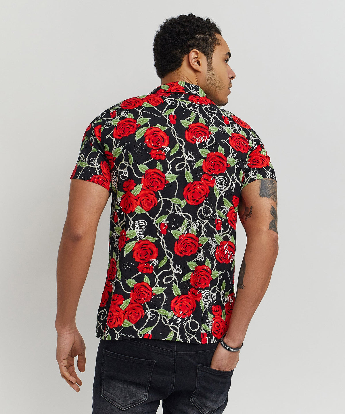 Reason Clothing Latest | Harper Shirt Allover Print Short Sleeve Button Down Shirt