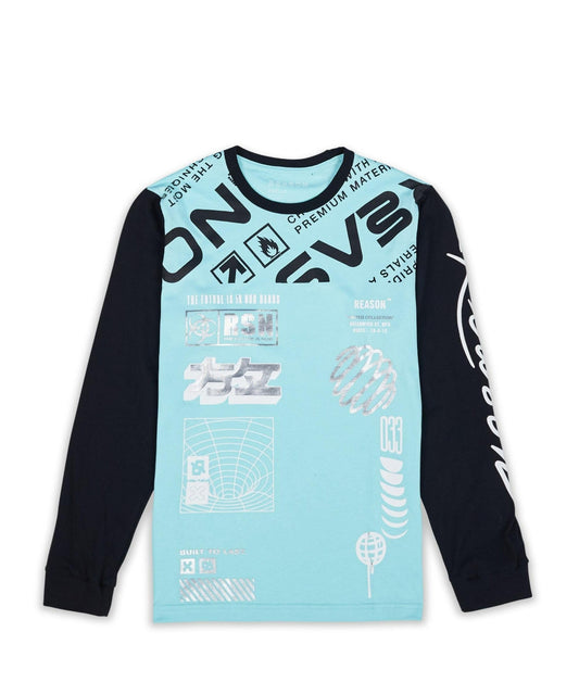 Reason Clothing Discount | Tommy Long Sleeve Tee - Blue