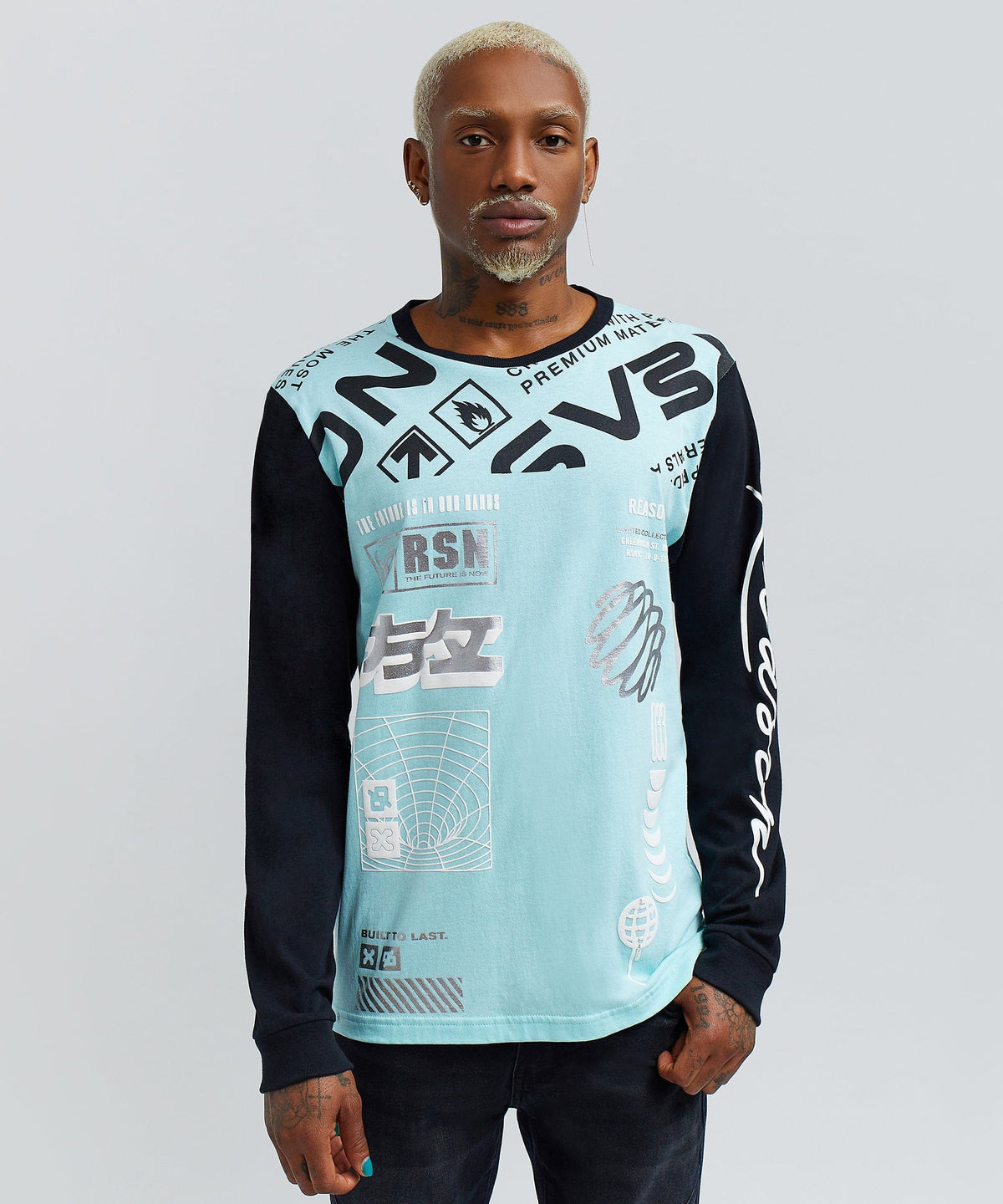 Reason Clothing Discount | Tommy Long Sleeve Tee - Blue