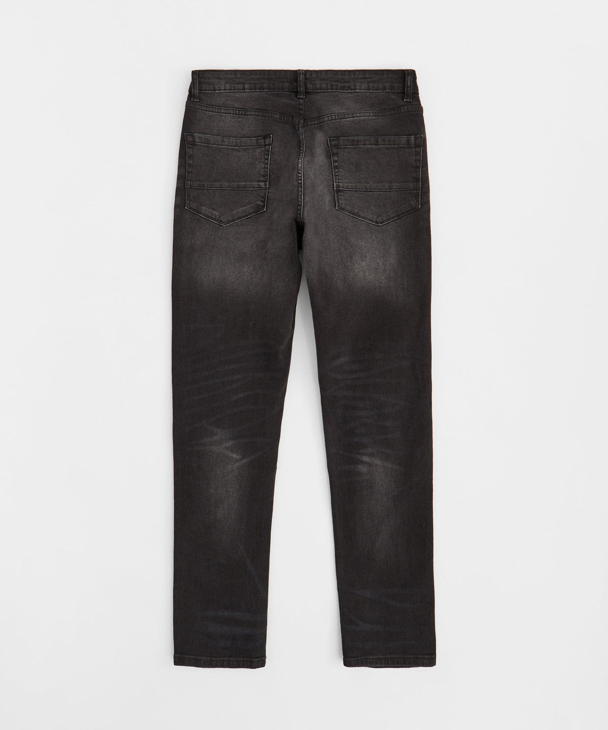 Reason Clothing Premium | Starburst Rhinestone Distressed Skinny Jeans - Black