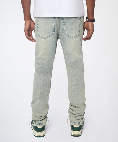 Reason Clothing Featured | Panel Distressed Skinny Jeans - Blue