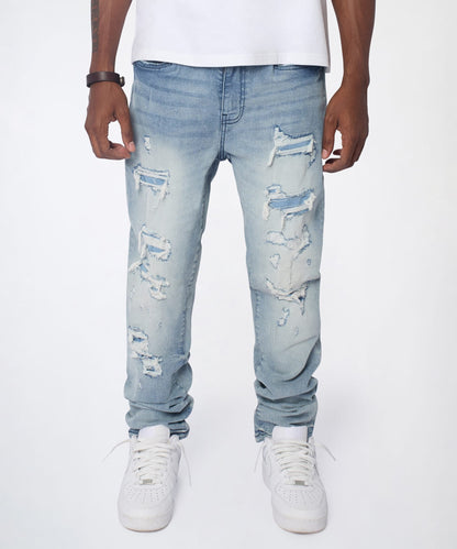 Reason Clothing Exclusive | Cloudbreak Distressed Skinny Jeans - Blue
