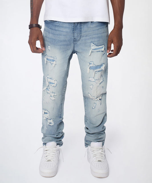 Reason Clothing Exclusive | Cloudbreak Distressed Skinny Jeans - Blue