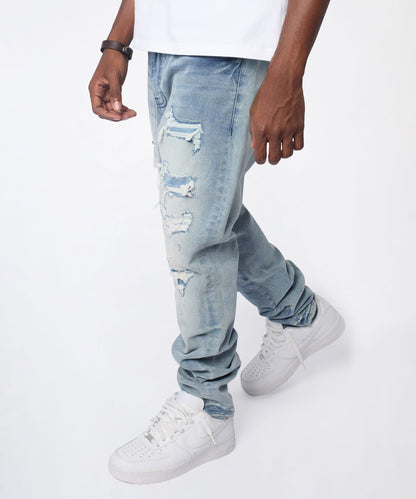 Reason Clothing Exclusive | Cloudbreak Distressed Skinny Jeans - Blue