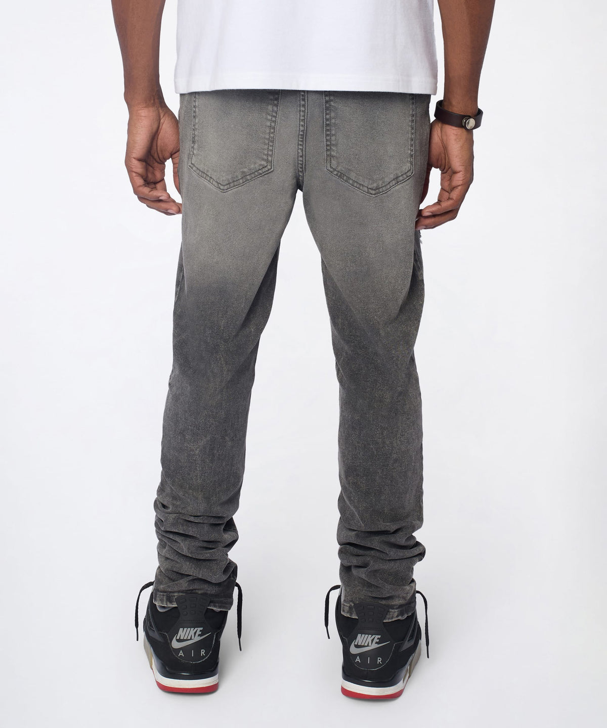 Reason Clothing Customer Favorite | Breakaway Distressed Skinny Jeans - Dark Grey