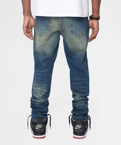 Reason Clothing Trending | Essential Distressed Skinny Jeans - Dark Blue