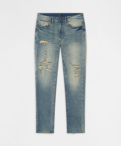 Reason Clothing Discount | Drifter Distressed Skinny Jeans - Medium Indigo