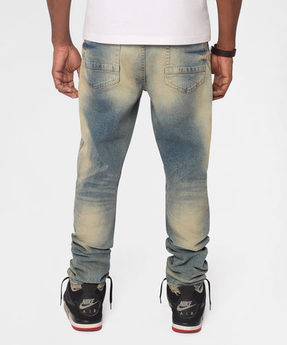 Reason Clothing Discount | Drifter Distressed Skinny Jeans - Medium Indigo