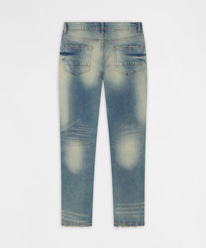Reason Clothing Discount | Drifter Distressed Skinny Jeans - Medium Indigo