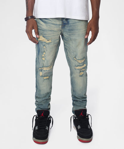 Reason Clothing Discount | Drifter Distressed Skinny Jeans - Medium Indigo