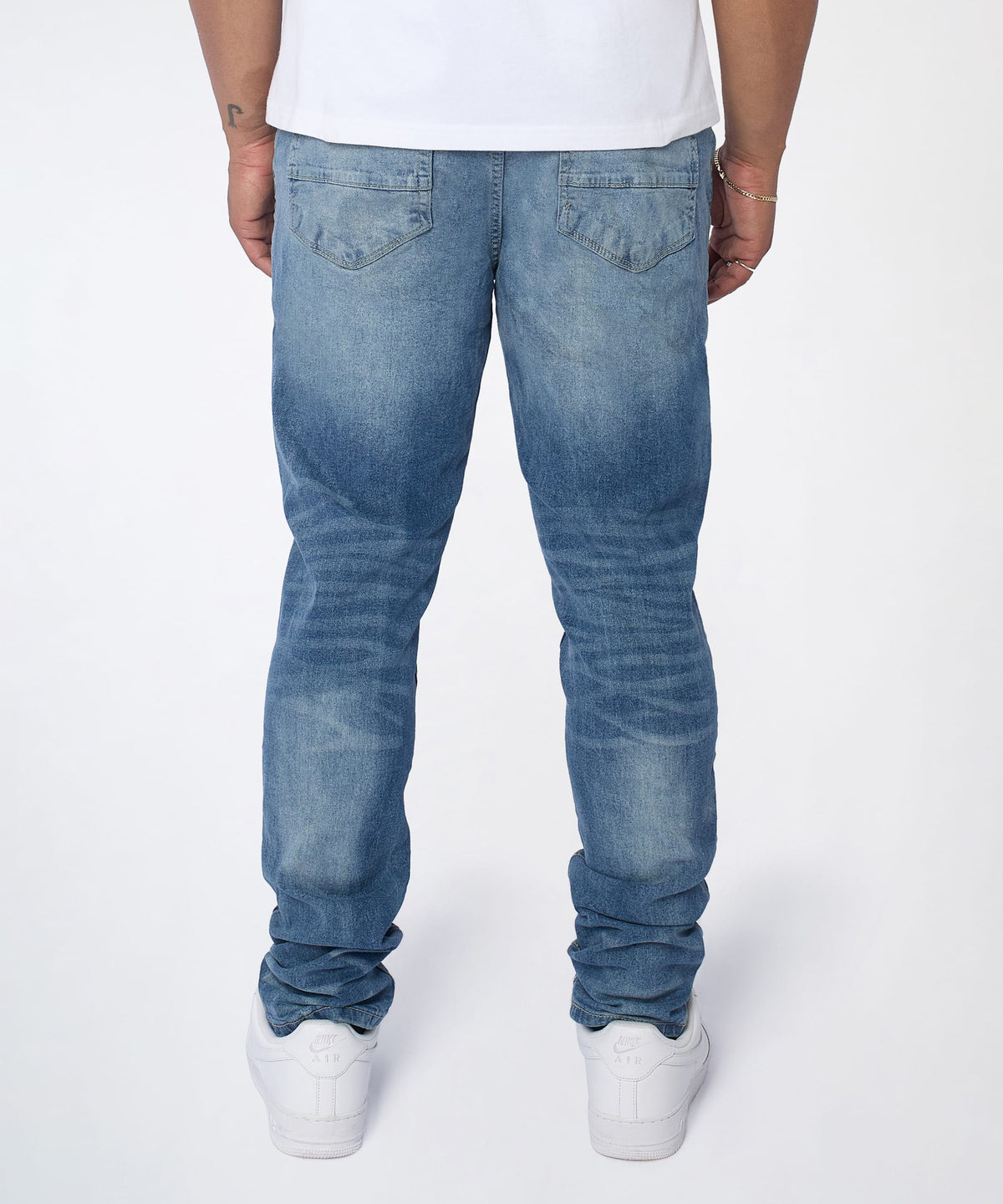 Reason Clothing Customer Favorite | Rebel Distressed Skinny Jeans - Medium Indigo