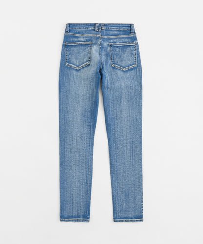 Reason Clothing Trusted | Stoned Out Rhinestone Denim Skinny Jeans - Light Blue