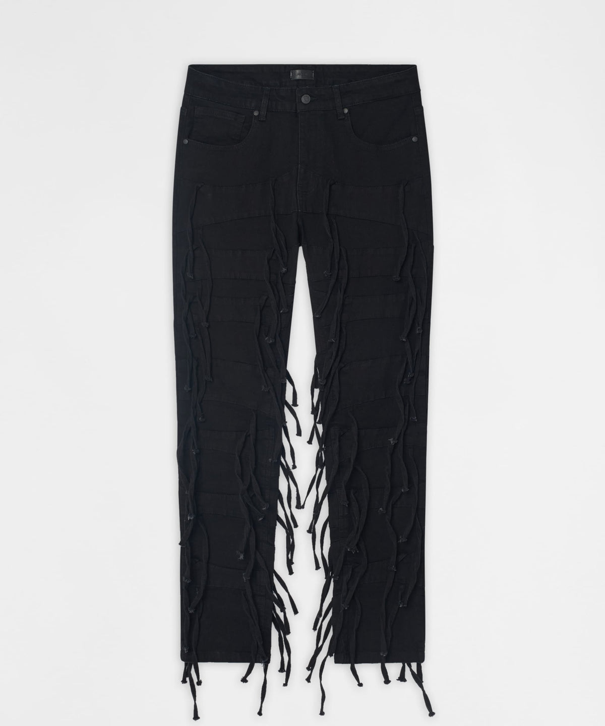 Reason Clothing New | Fringe Skinny Jeans - Black