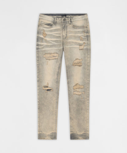 Reason Clothing Best Price | Desert Fade Distressed Skinny Jeans - Grey