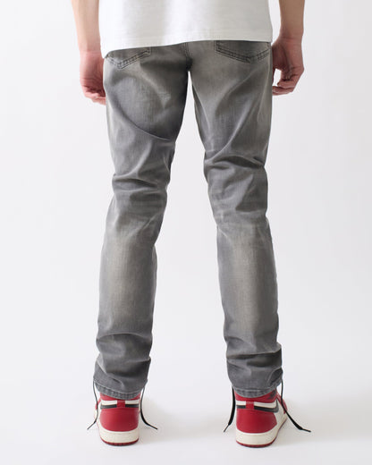 Reason Clothing Classic | Stoned Out Rhinestone Denim Skinny Jeans - Grey