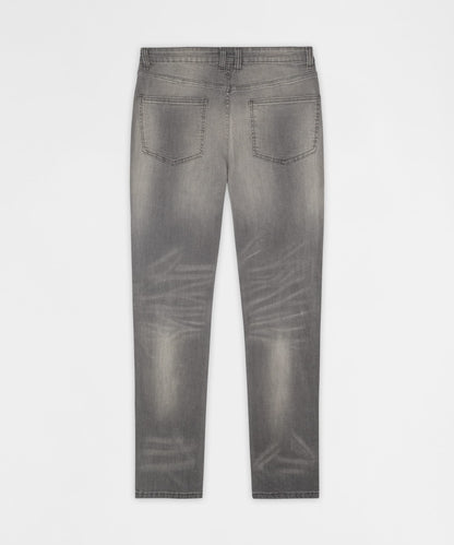 Reason Clothing Classic | Stoned Out Rhinestone Denim Skinny Jeans - Grey