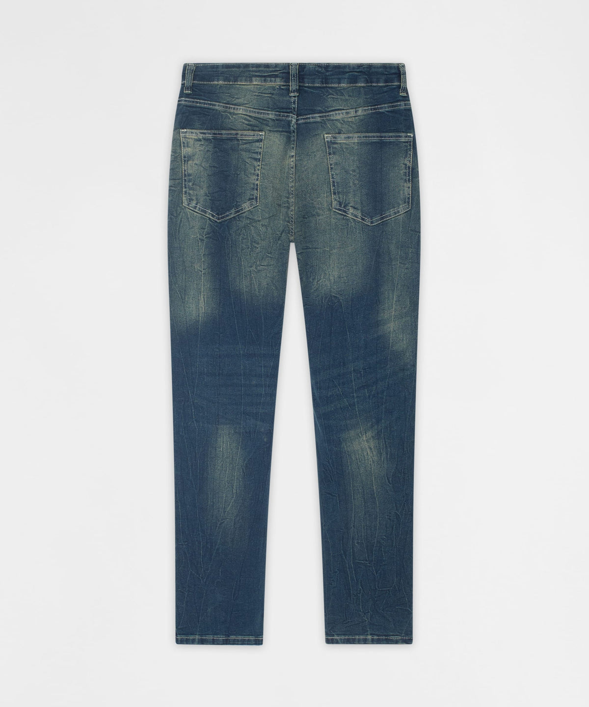Reason Clothing Special Offer | Starburst Rhinestone Distressed Skinny Jeans - Dark Blue