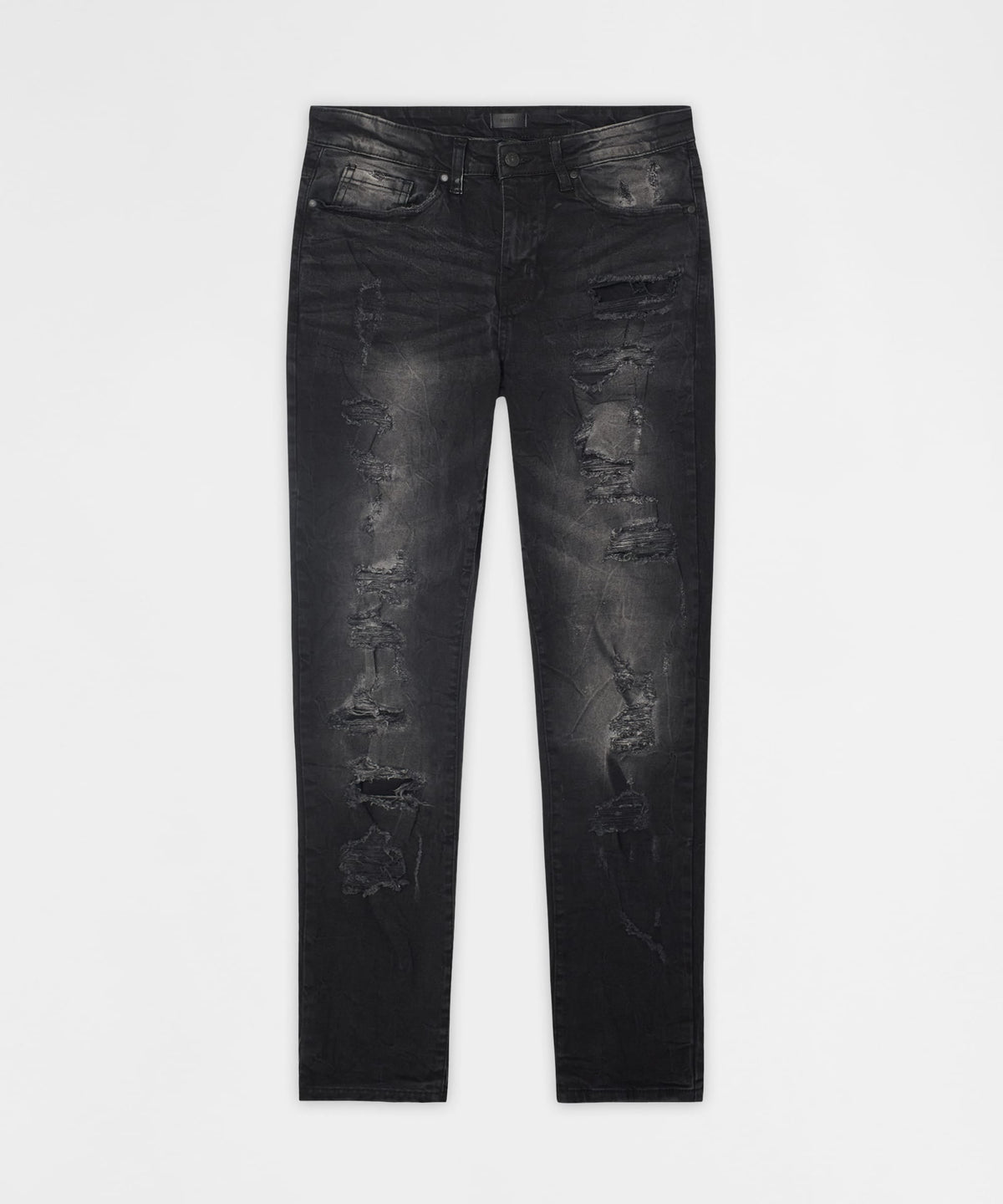 Reason Clothing Great Value | Renegade Distressed Skinny Jeans - Black