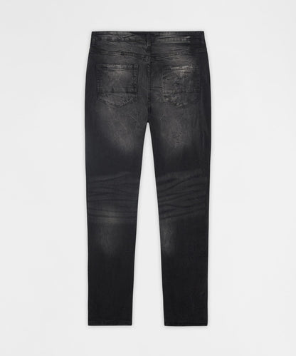 Reason Clothing Great Value | Renegade Distressed Skinny Jeans - Black
