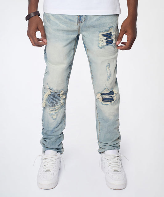Reason Clothing Hot Sale | Daybreak Distressed Skinny Jeans - Light Indigo
