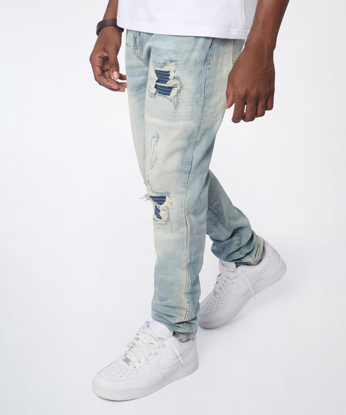 Reason Clothing Hot Sale | Daybreak Distressed Skinny Jeans - Light Indigo