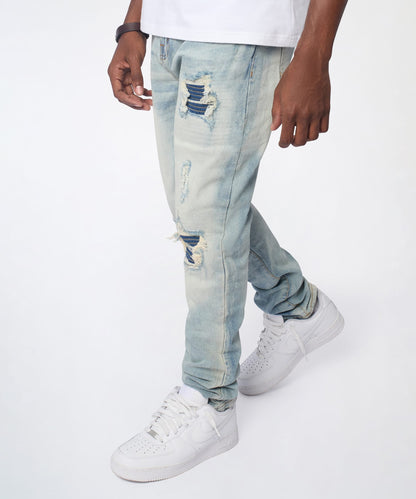 Reason Clothing Hot Sale | Daybreak Distressed Skinny Jeans - Light Indigo