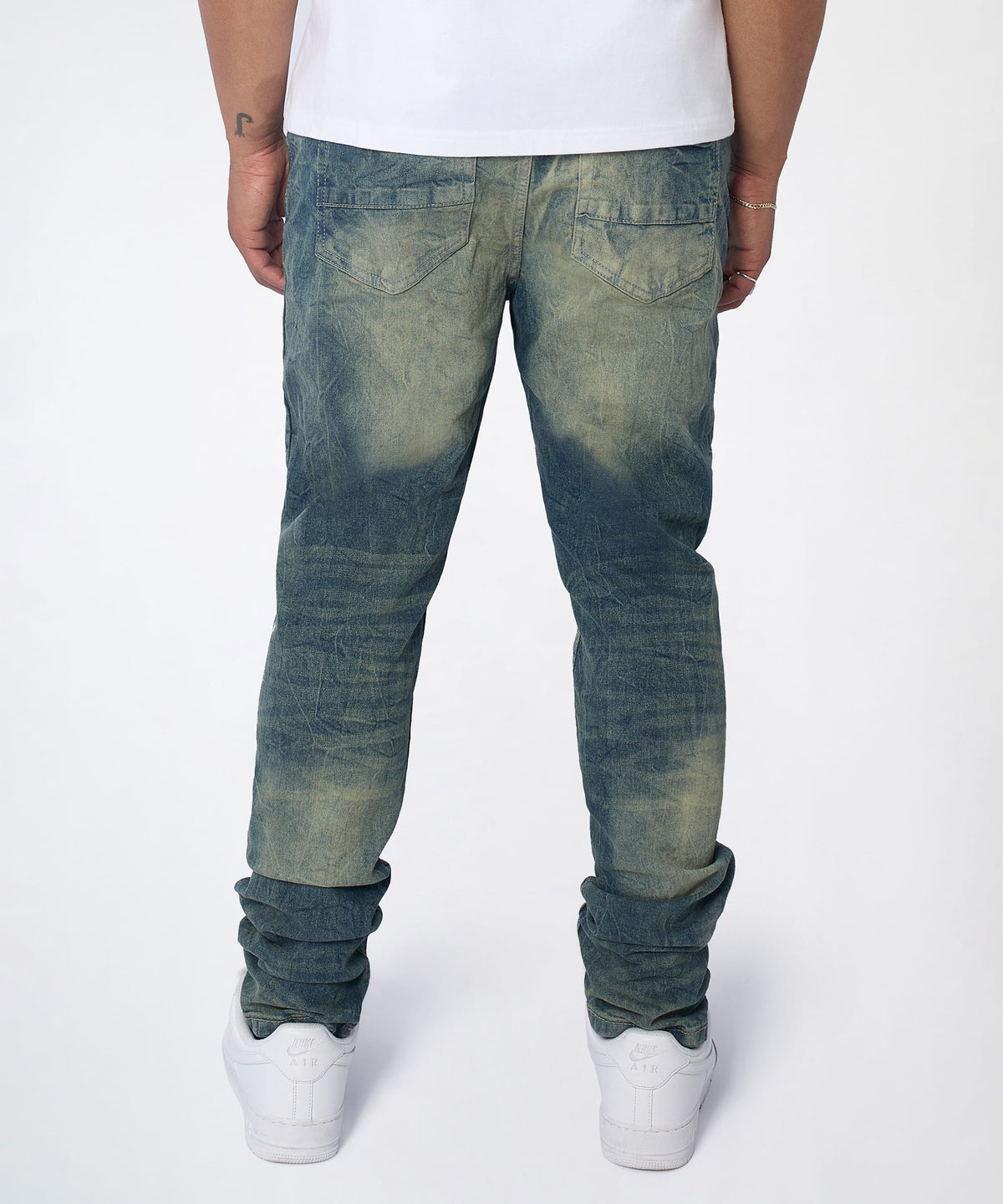 Reason Clothing New | Blasted Distressed Skinny Jeans - Blue