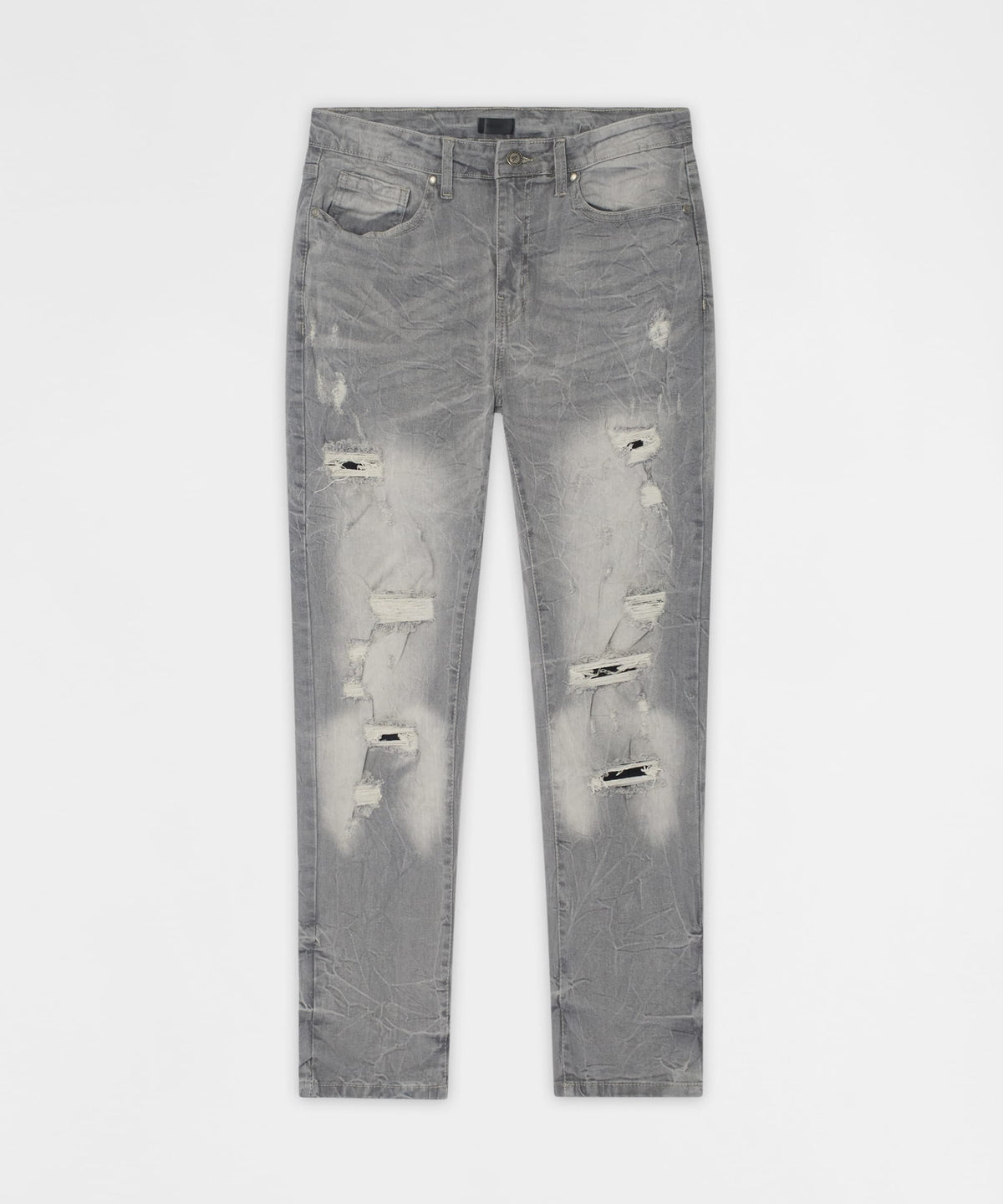 Reason Clothing Value | Ashfall Distressed Skinny Jeans - Grey