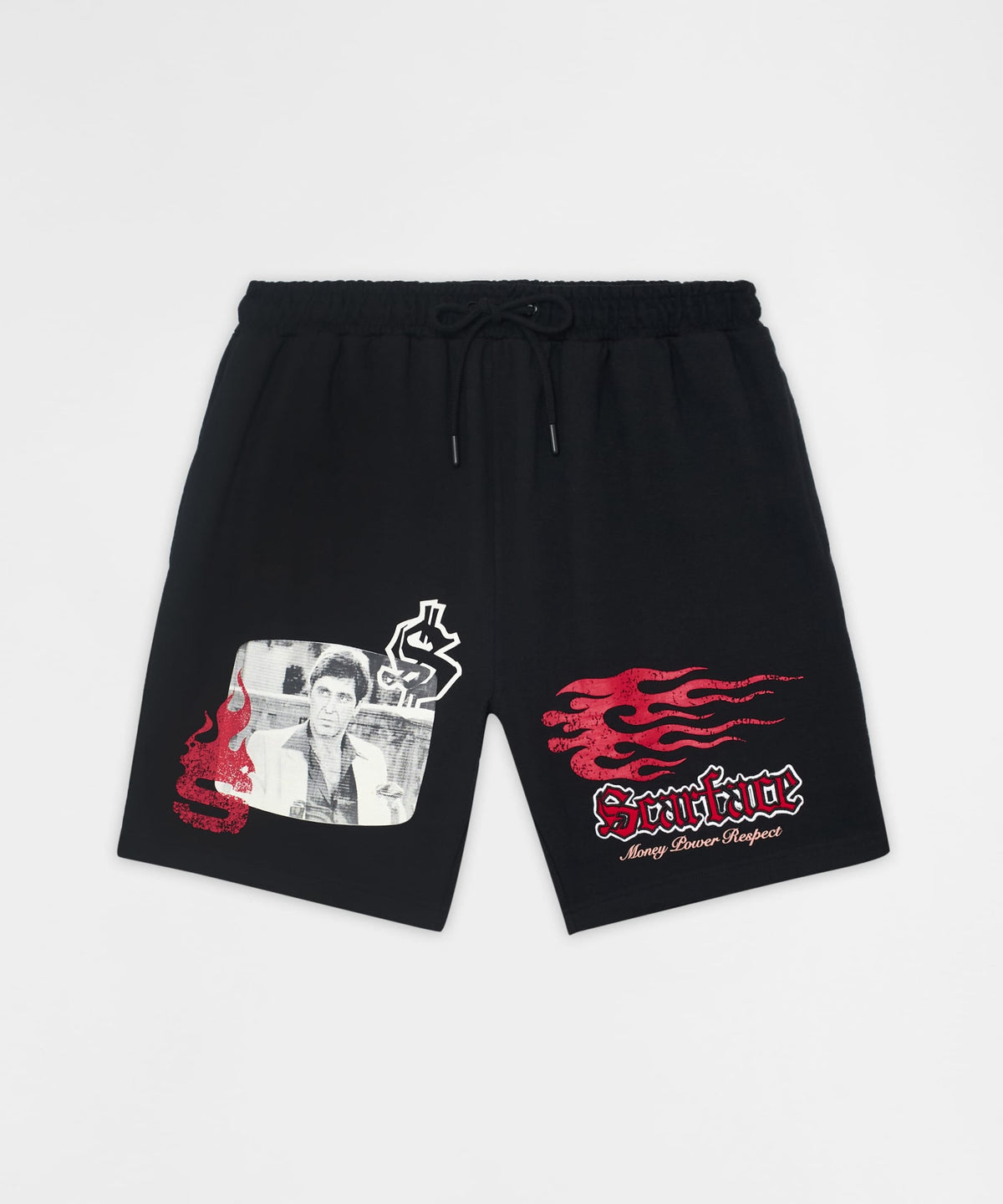Reason Clothing Hot Sale | Scarface Tony Montana Fleece Shorts - Black