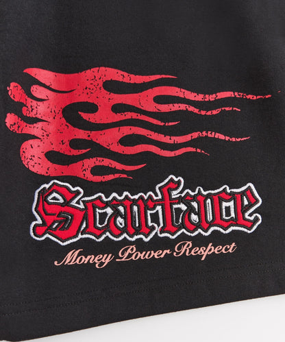 Reason Clothing Hot Sale | Scarface Tony Montana Fleece Shorts - Black