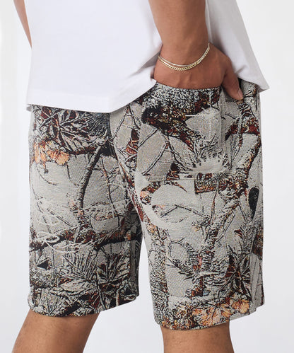 Reason Clothing Best Price | Woodland Tapestry Shorts - Cream