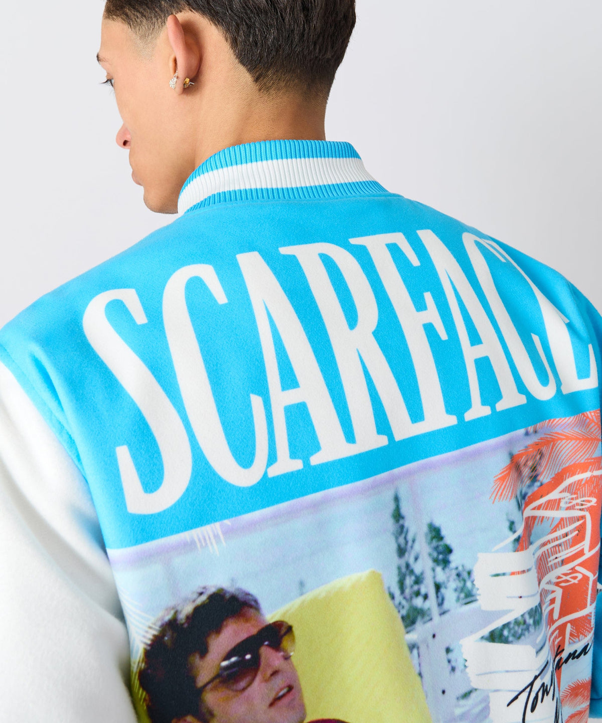 Reason Clothing Signature | Scarface Retro Bomber Jacket - Blue
