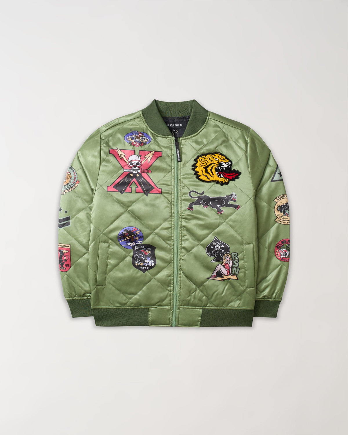 Reason Clothing Hot Sale | Military Patches Bomber Jacket