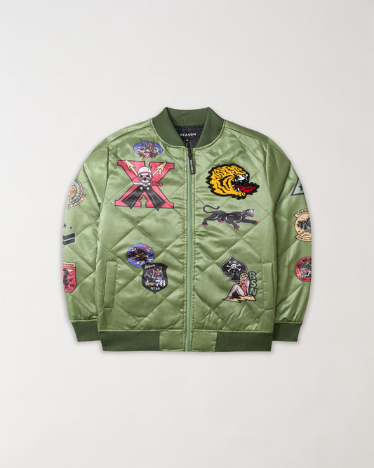 Reason Clothing Hot Sale | Military Patches Bomber Jacket