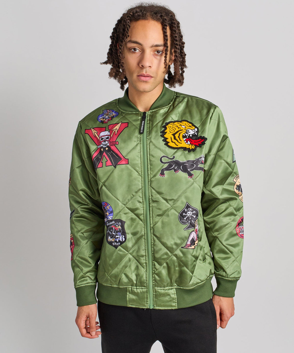 Reason Clothing Hot Sale | Military Patches Bomber Jacket