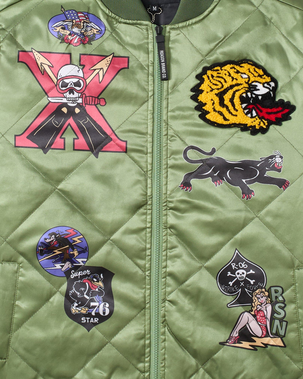 Reason Clothing Hot Sale | Military Patches Bomber Jacket