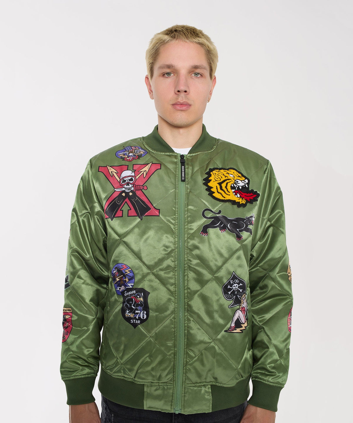 Reason Clothing Hot Sale | Military Patches Bomber Jacket