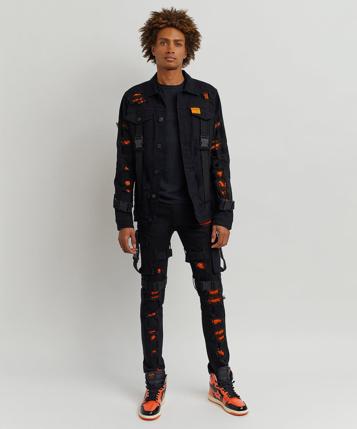 Reason Clothing Deals | Strapped Denim Jacket