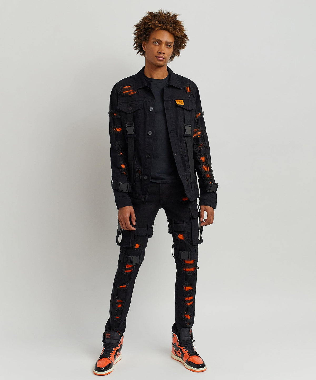 Reason Clothing Deals | Strapped Denim Jacket