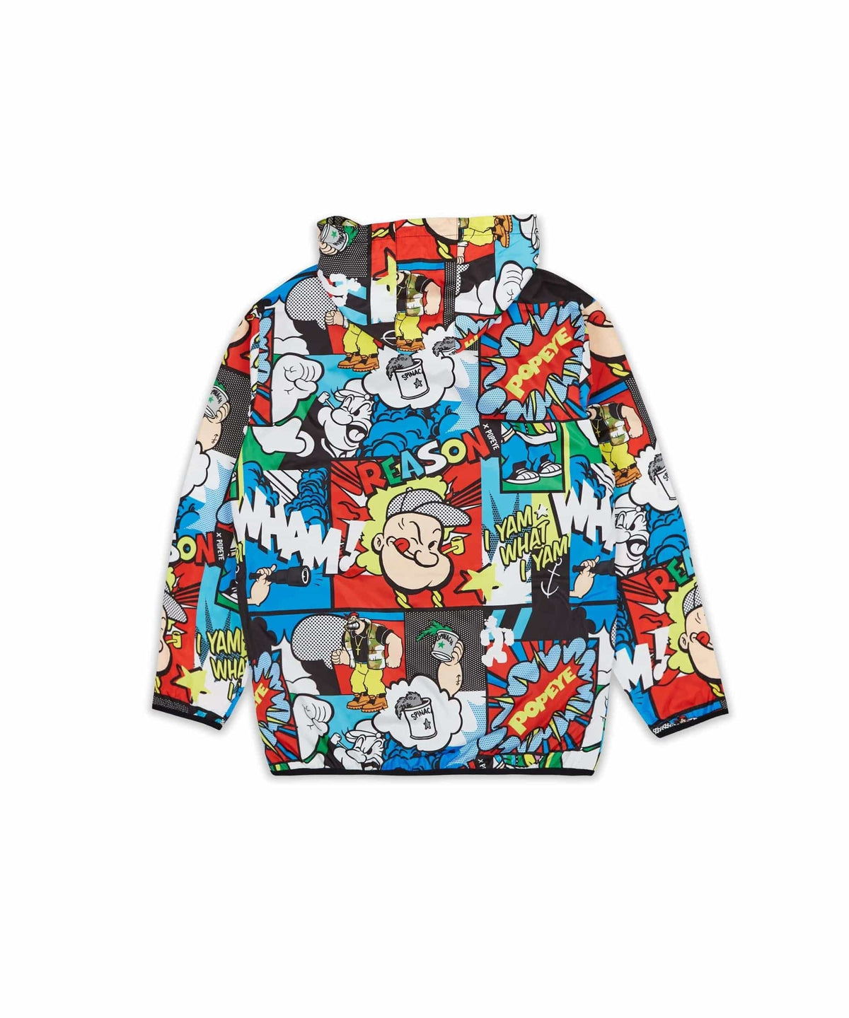 Reason Clothing Trending | Popeye Half-Zip Allover Comic Print Anorak