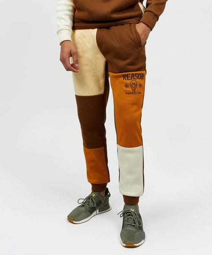 Reason Clothing Featured | Drip Color Block Logo Fleece Jogger