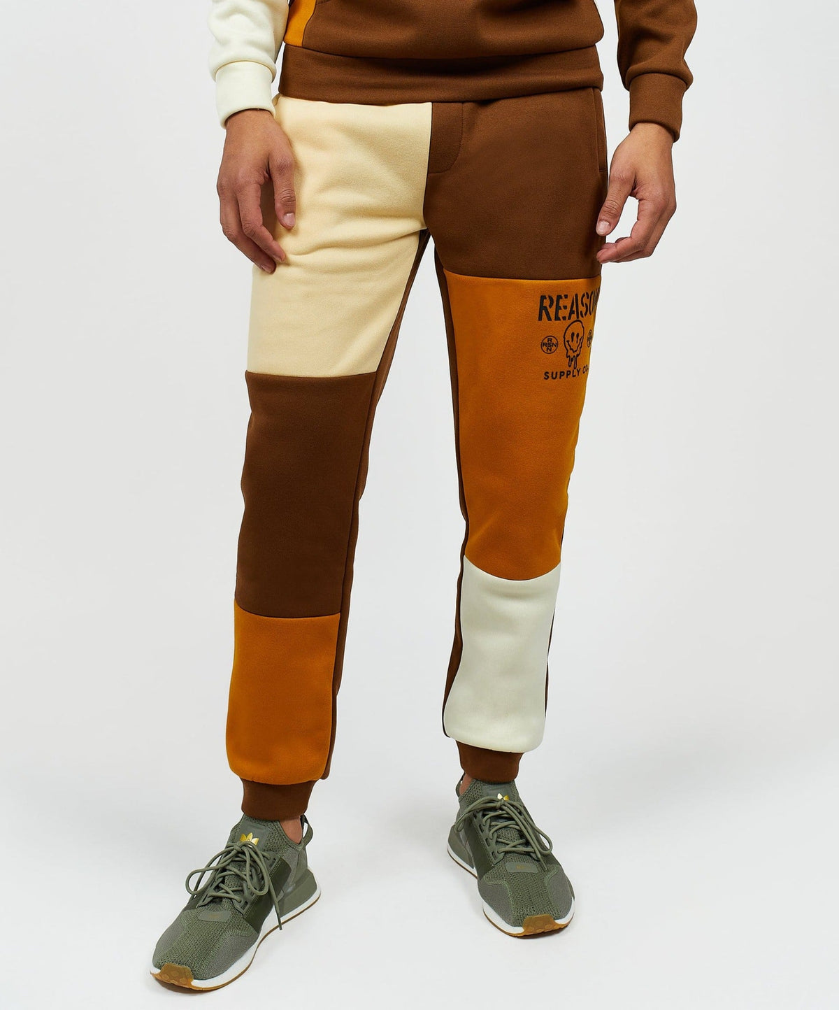 Reason Clothing Featured | Drip Color Block Logo Fleece Jogger