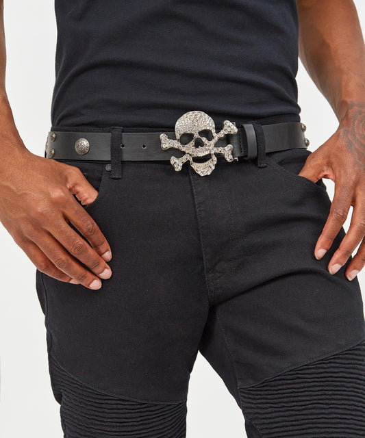 Reason Clothing Hot Sale | Skully Faux Leather Belt
