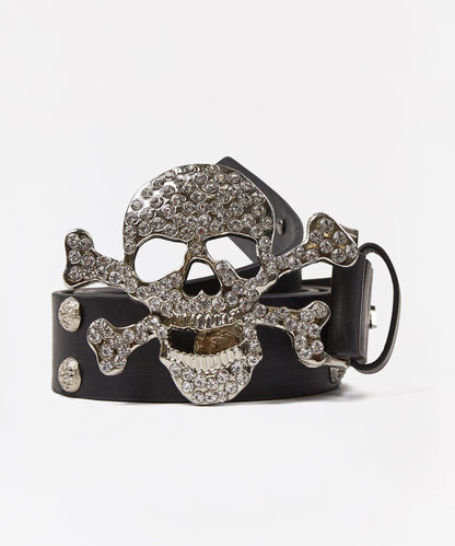 Reason Clothing Hot Sale | Skully Faux Leather Belt