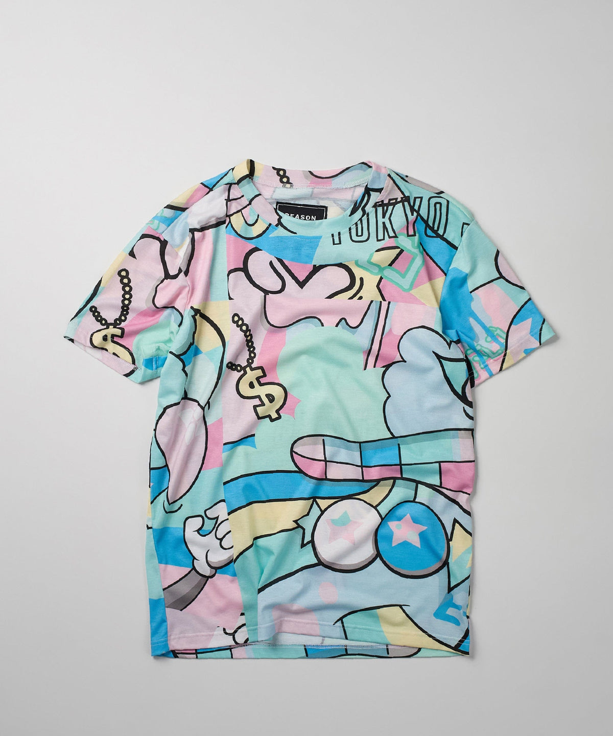 Reason Clothing Deals | Neo World Allover Print Graphic Tee