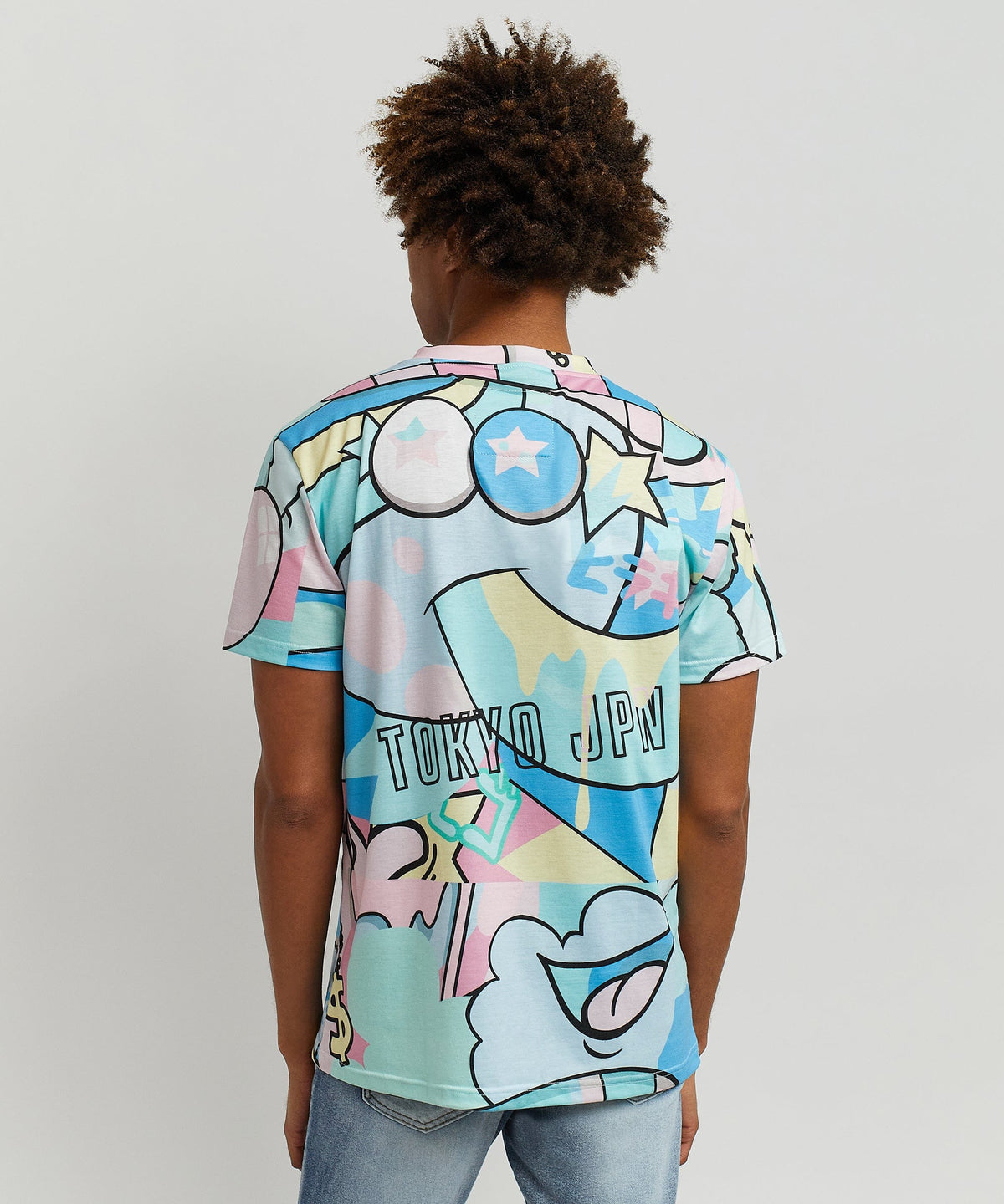 Reason Clothing Deals | Neo World Allover Print Graphic Tee