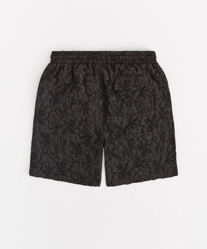 Reason Clothing Deals | Tonal Floral Textured Short - Black