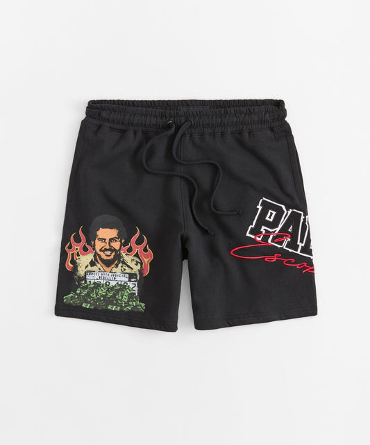 Reason Clothing Hot Sale | Pablo Mugshot Applique Short - Black