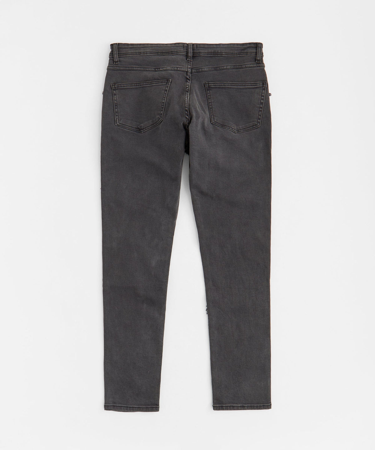 Reason Clothing Trending | Heavy Distressed Frayed Skinny Jean - Dark Grey